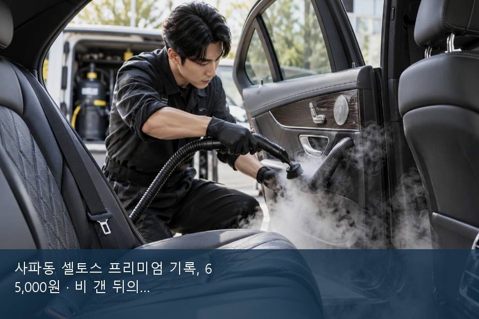 사파동 셀토스 프리미엄 기록, 65,000원 · 비 갠 뒤의 작업